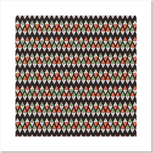 Abstract Christmas Trees: Geometric Holiday Pattern 2 Posters and Art